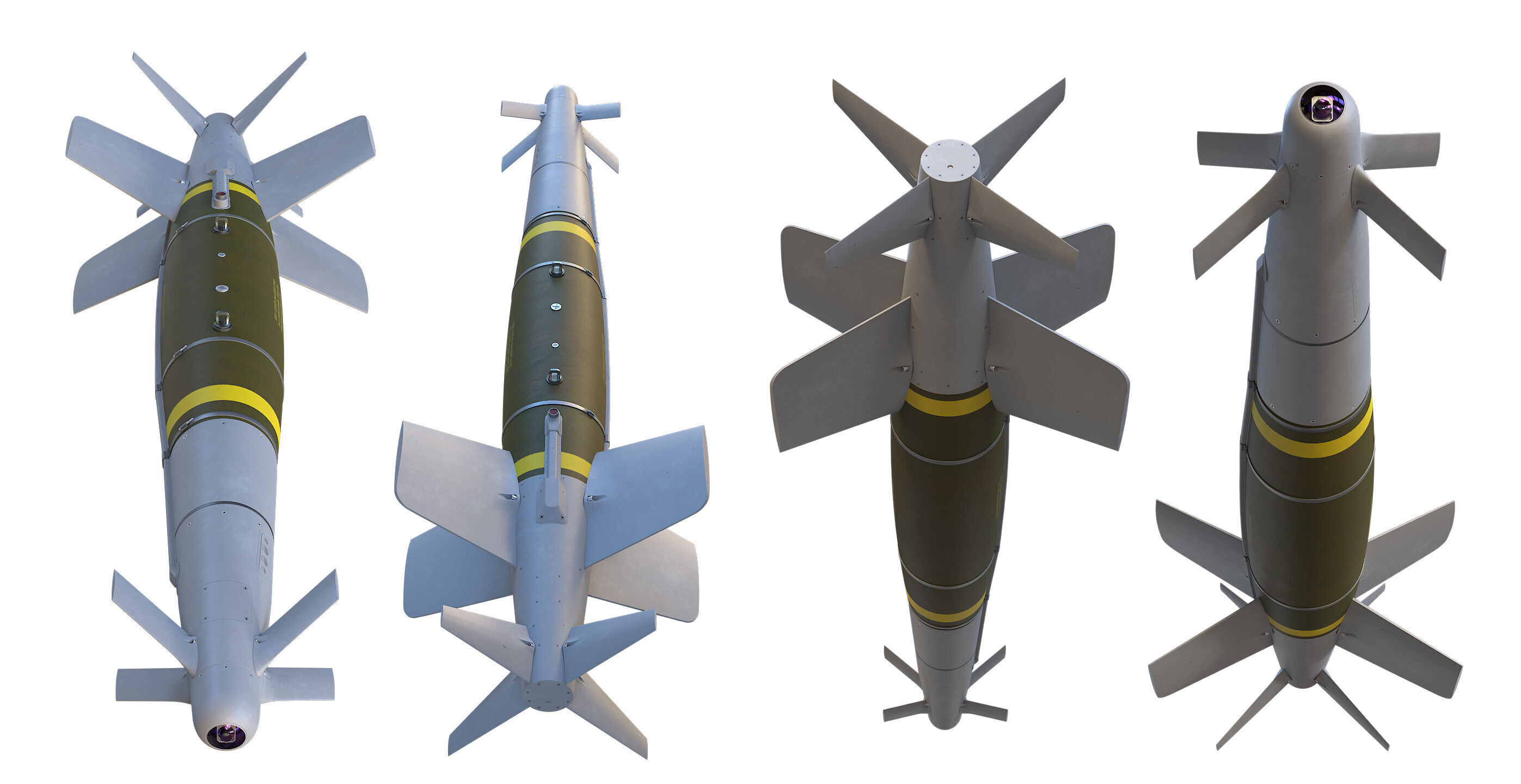 SPICE-2000 Guided Bomb Low-poly 3D model_7