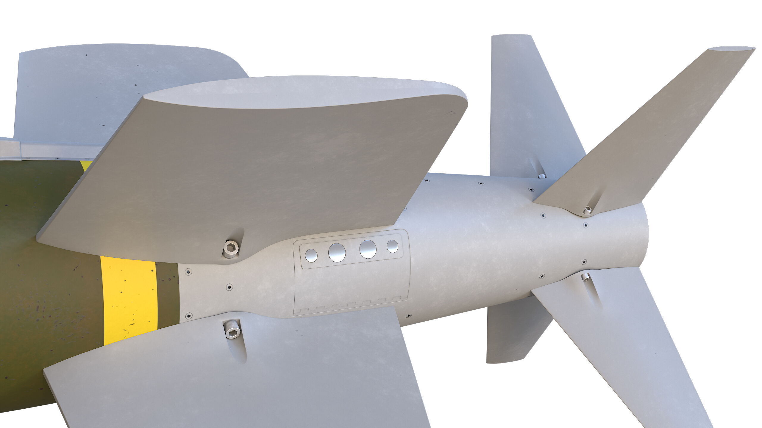 SPICE-2000 Guided Bomb Low-poly 3D model_11