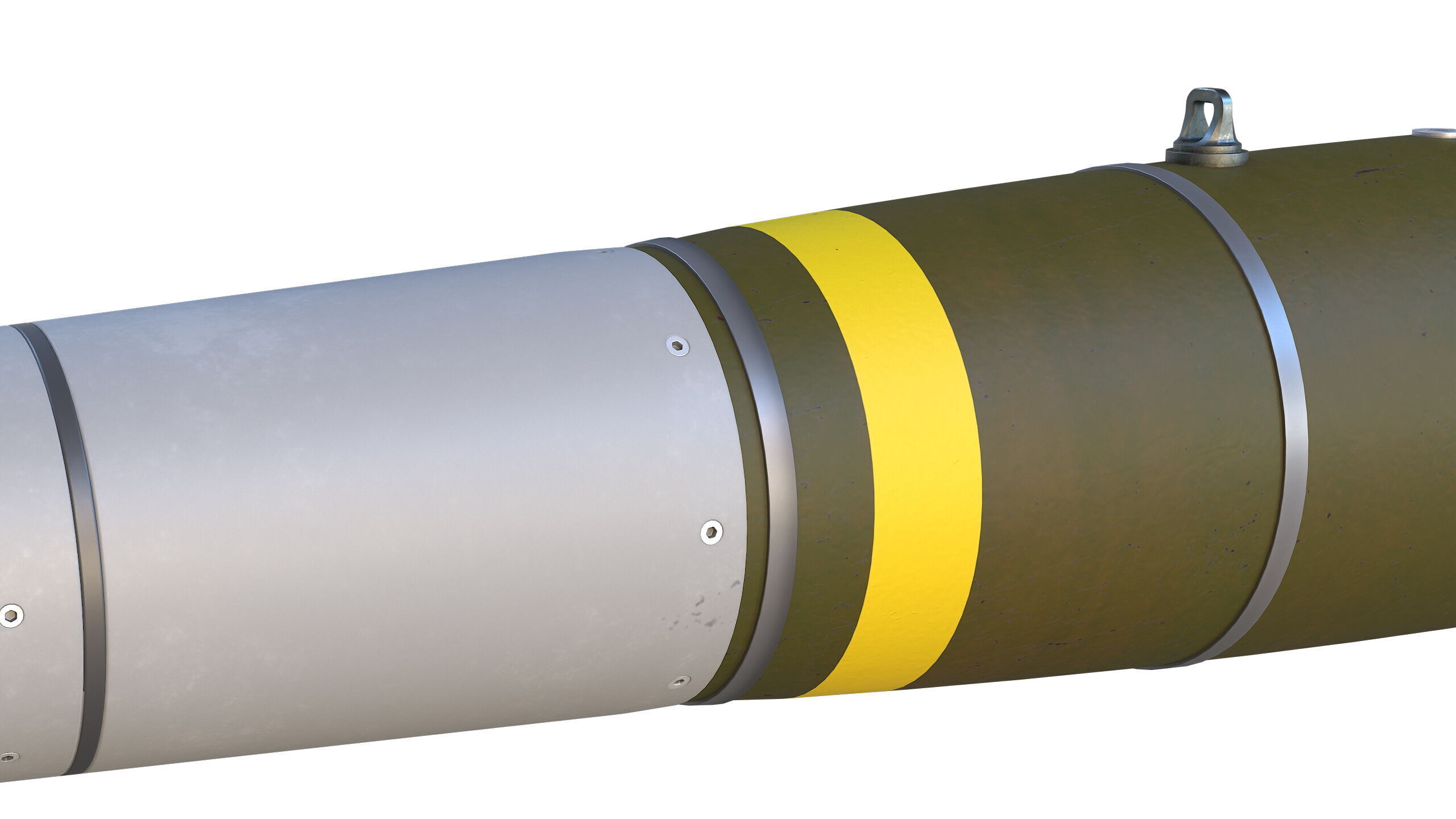 SPICE-2000 Guided Bomb Low-poly 3D model_9