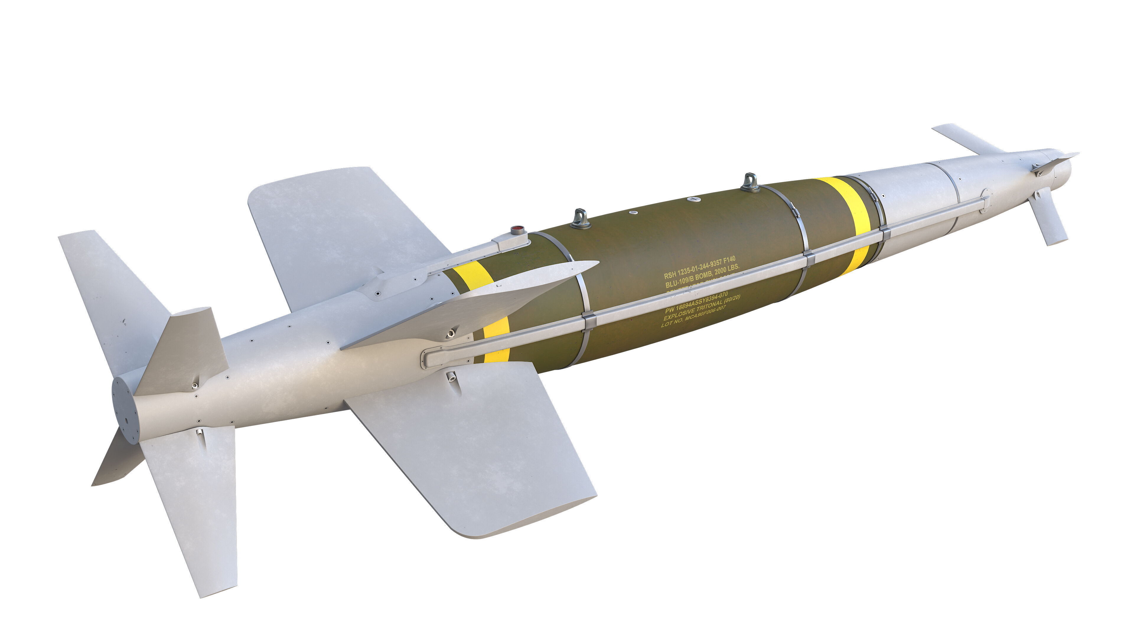 SPICE-2000 Guided Bomb Low-poly 3D model_3