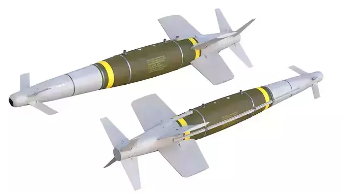 SPICE-2000 Guided Bomb Low-poly 3D model