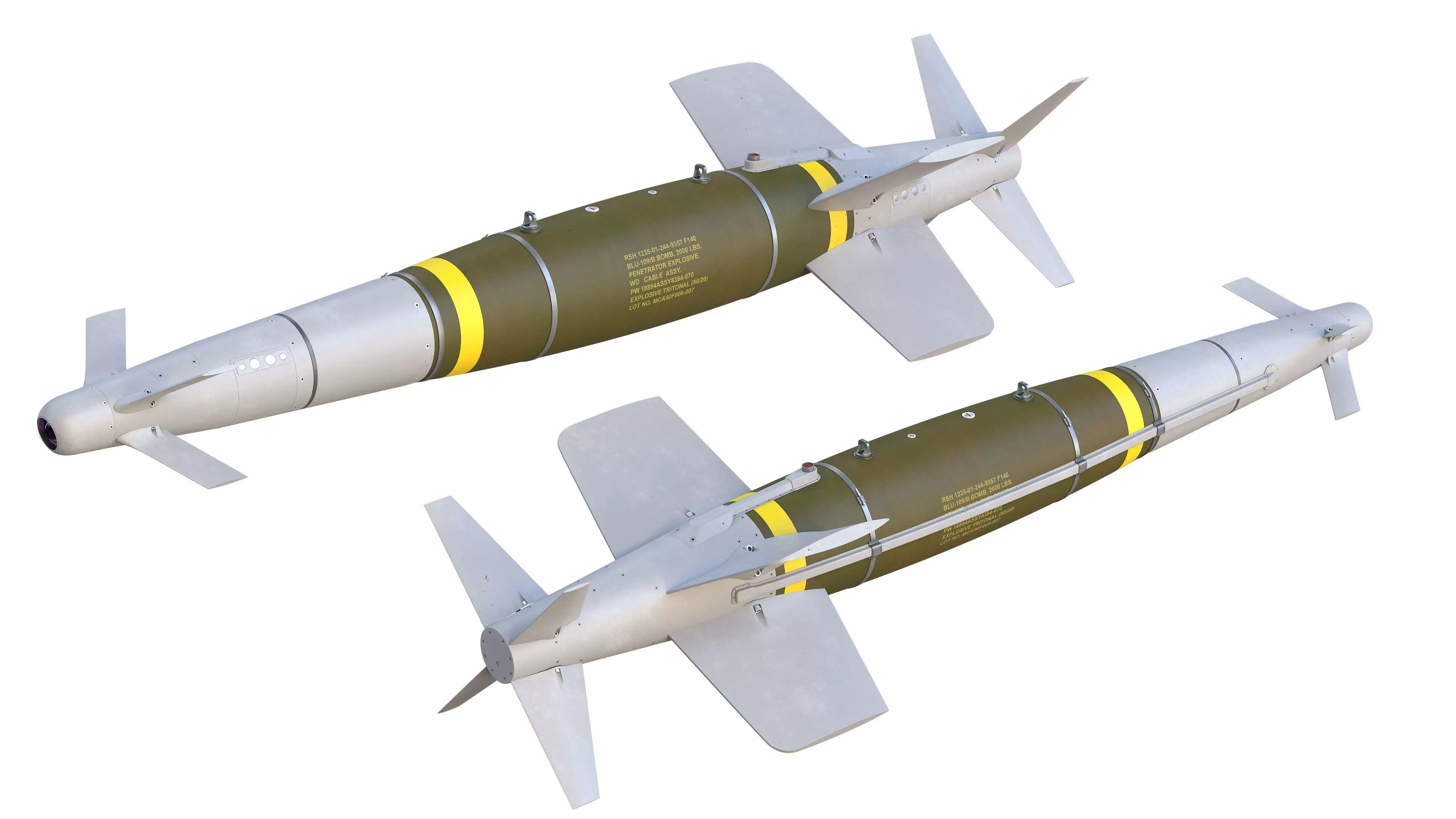 SPICE-2000 Guided Bomb Low-poly 3D model_0