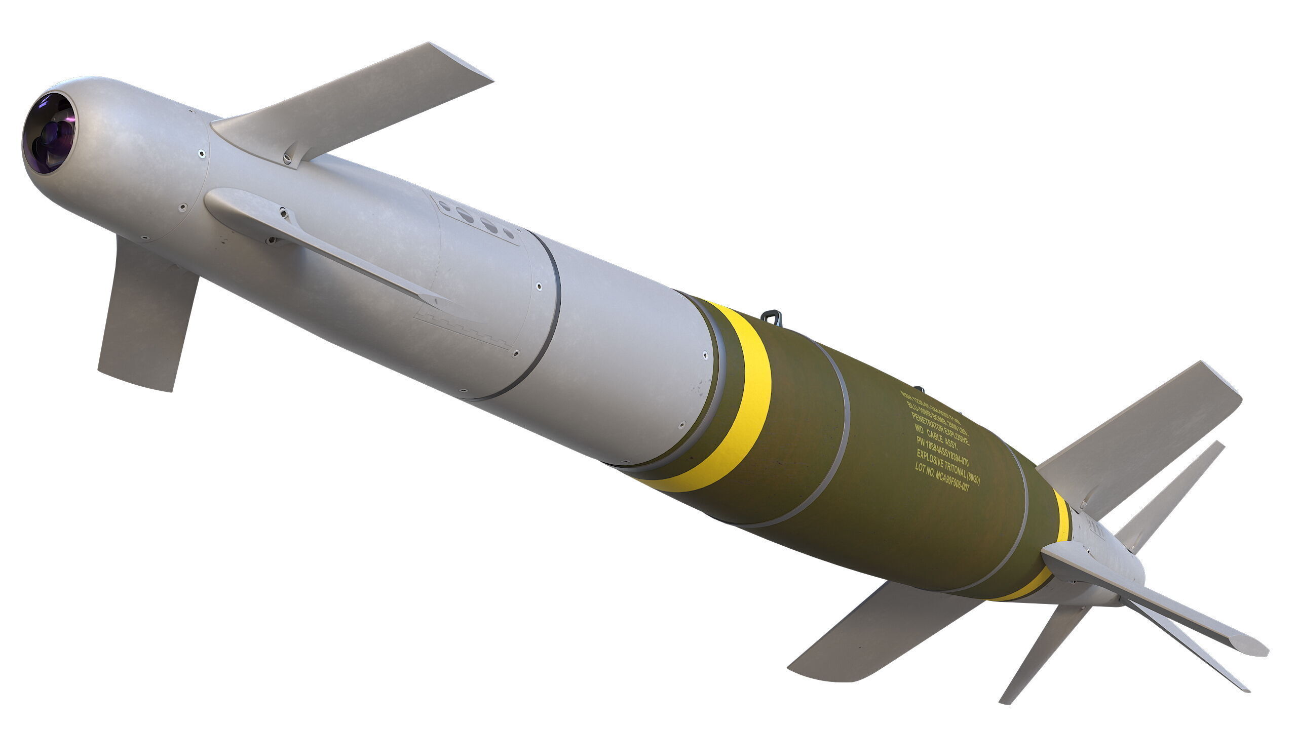 SPICE-2000 Guided Bomb Low-poly 3D model_6