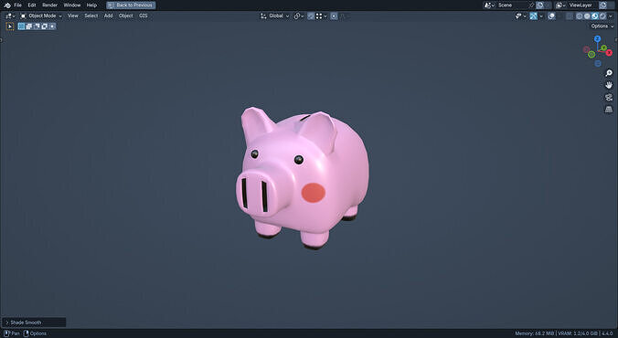 piggy bank Free low-poly 3D model