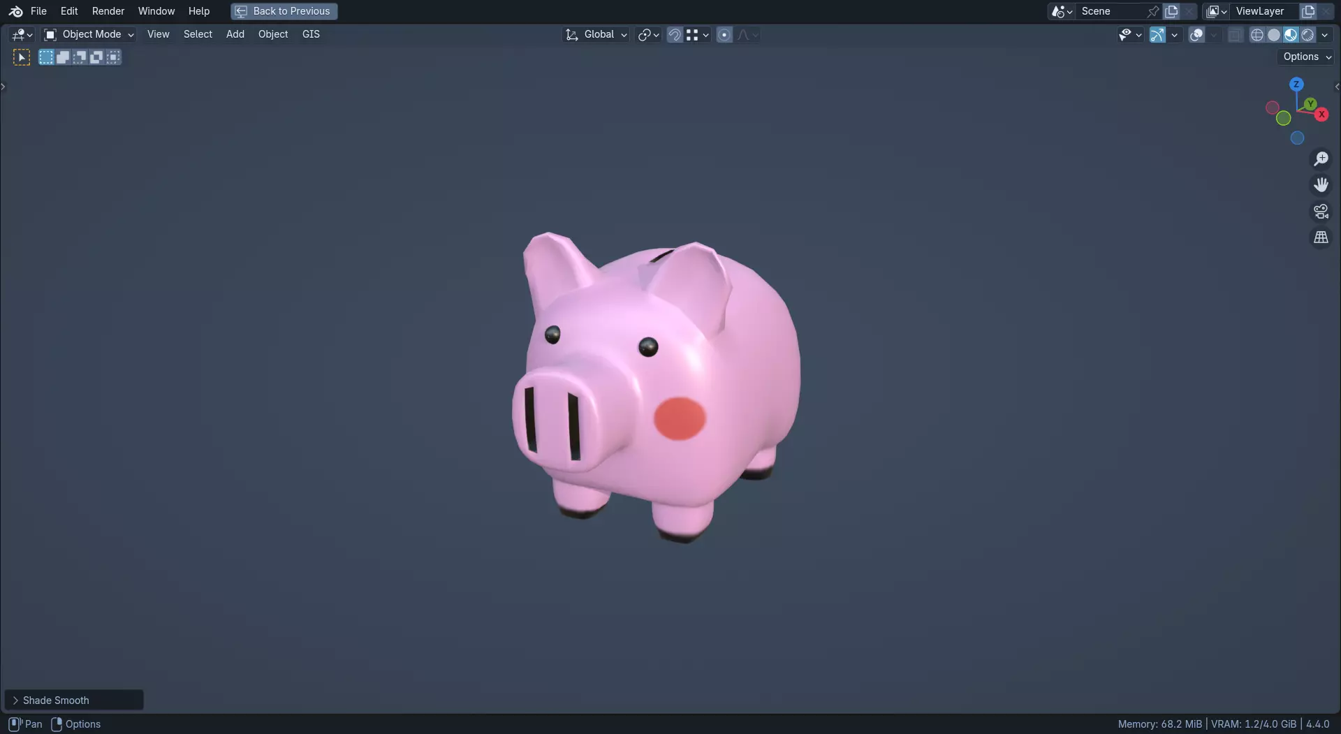 piggy bank Free low-poly 3D model_0