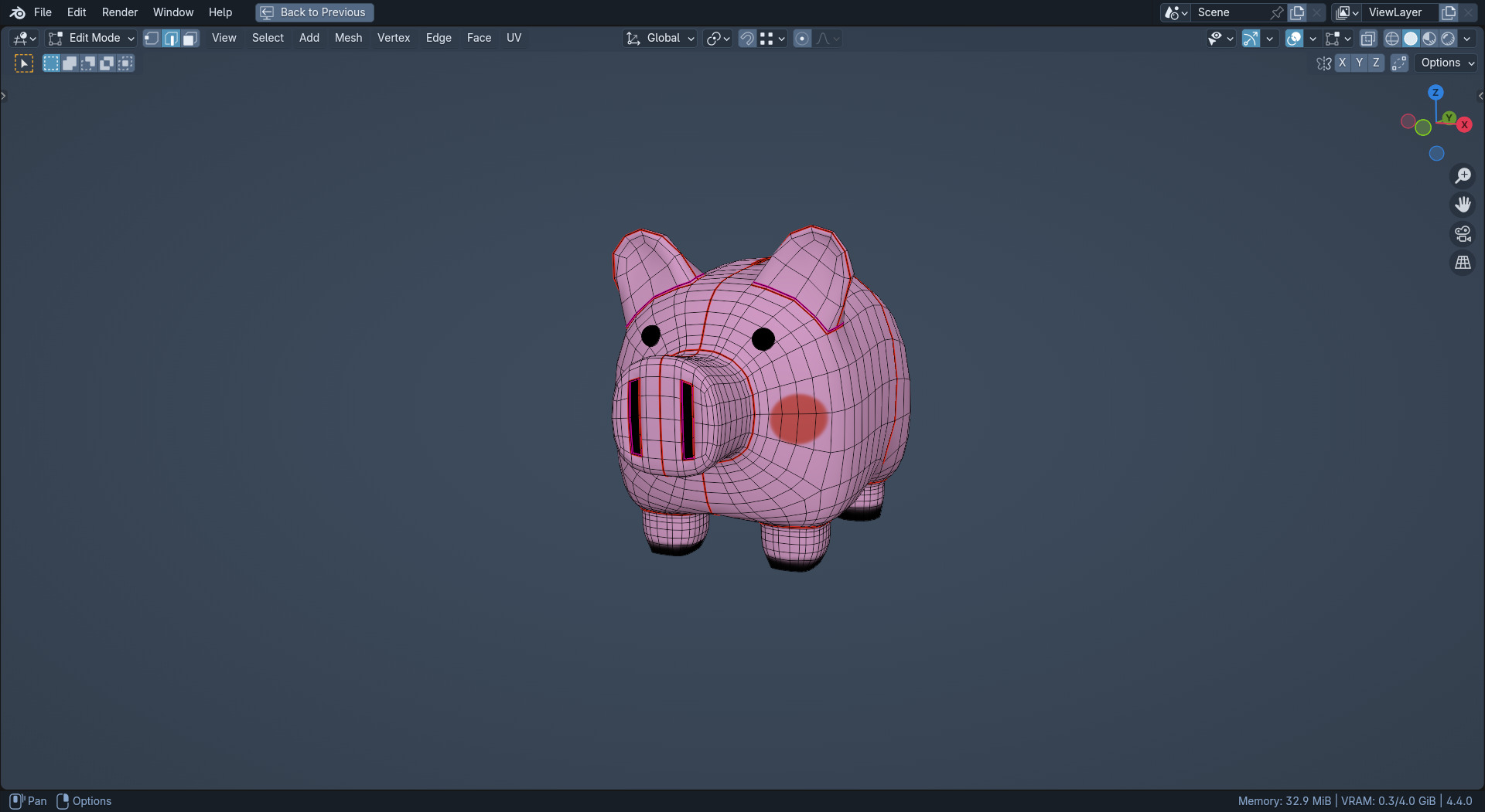 piggy bank Free low-poly 3D model_4