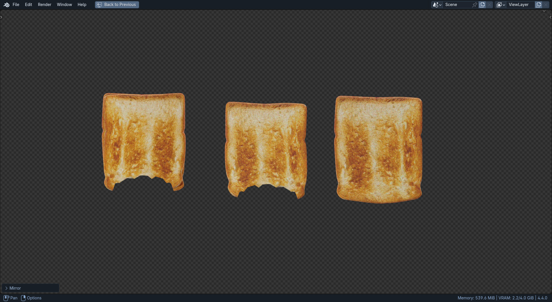 toasts Free low-poly 3D model_2