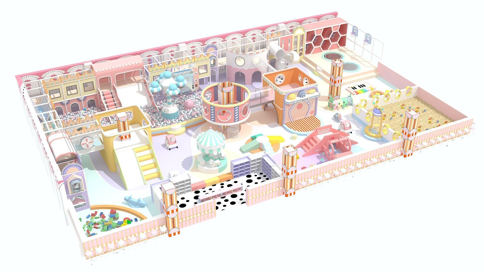Indoor playground 3D model_2