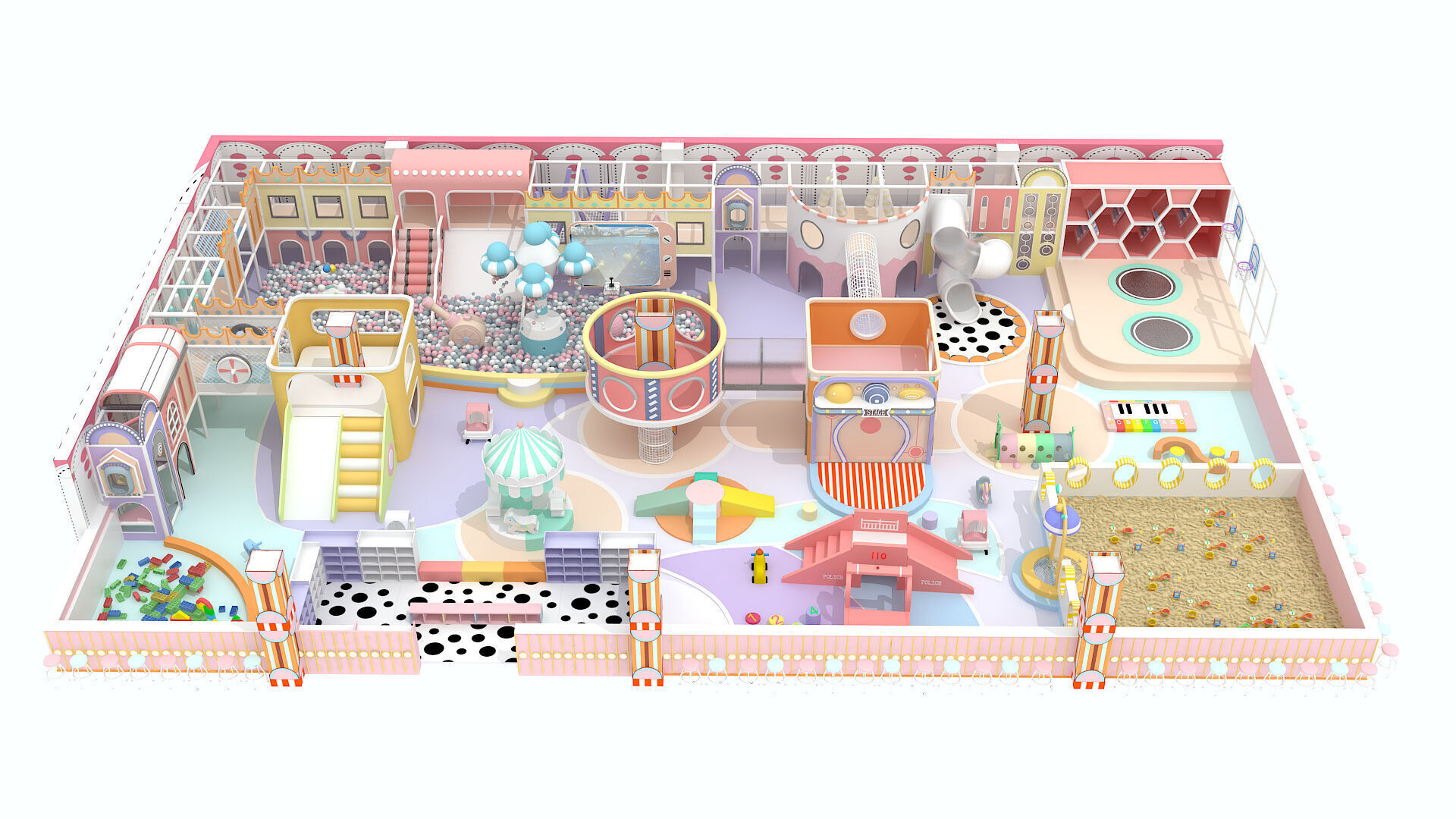 Indoor playground 3D model_3