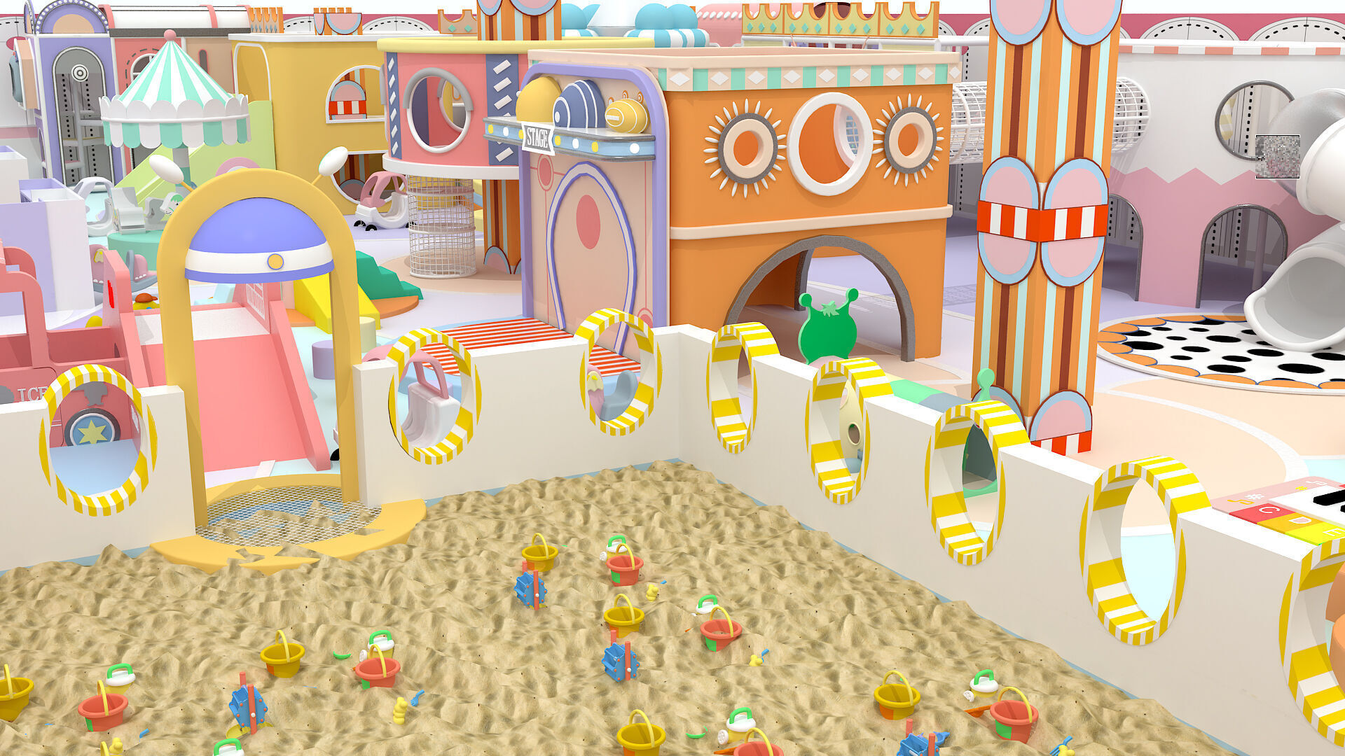 Indoor playground 3D model_4