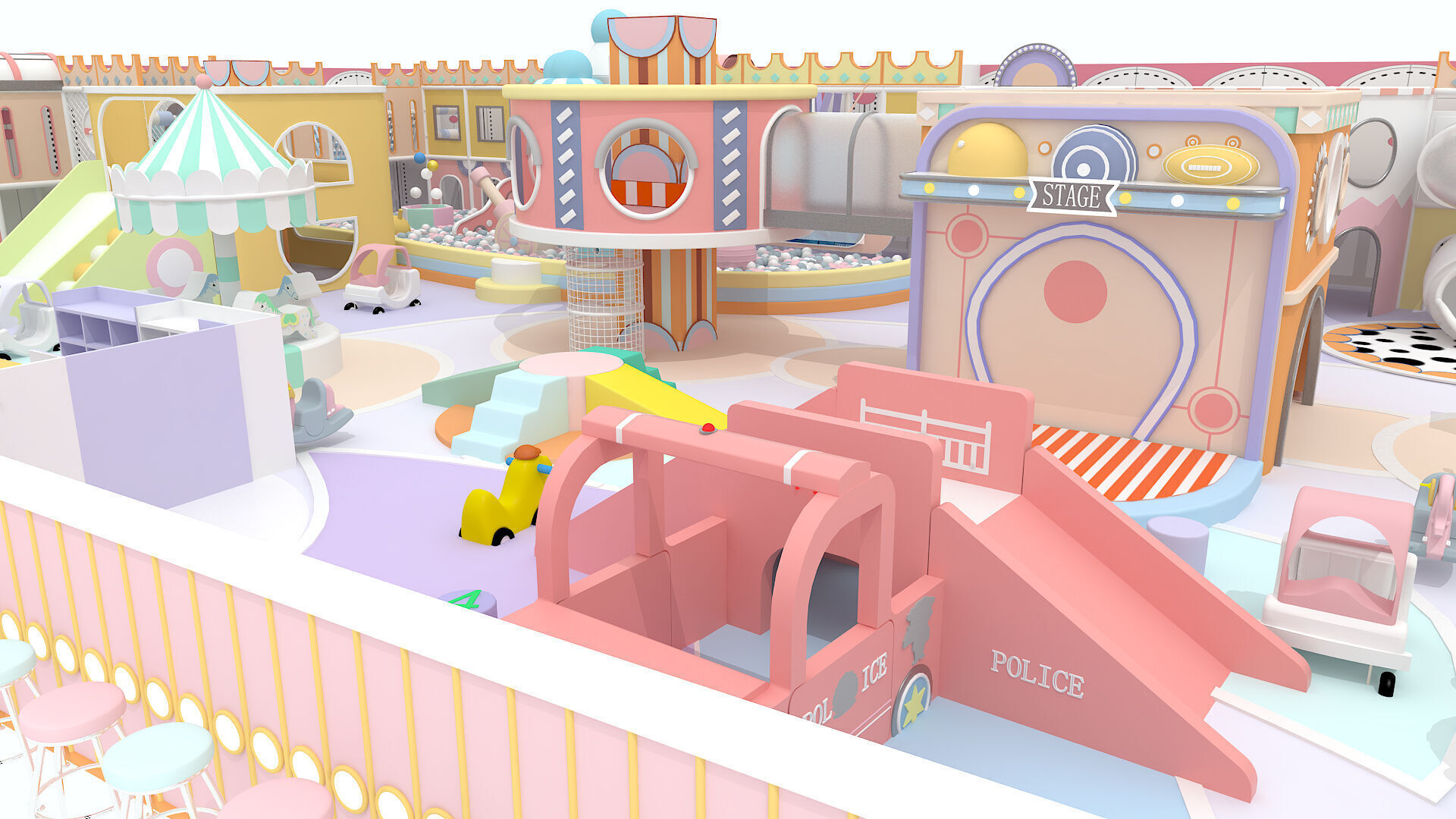 Indoor playground 3D model_9