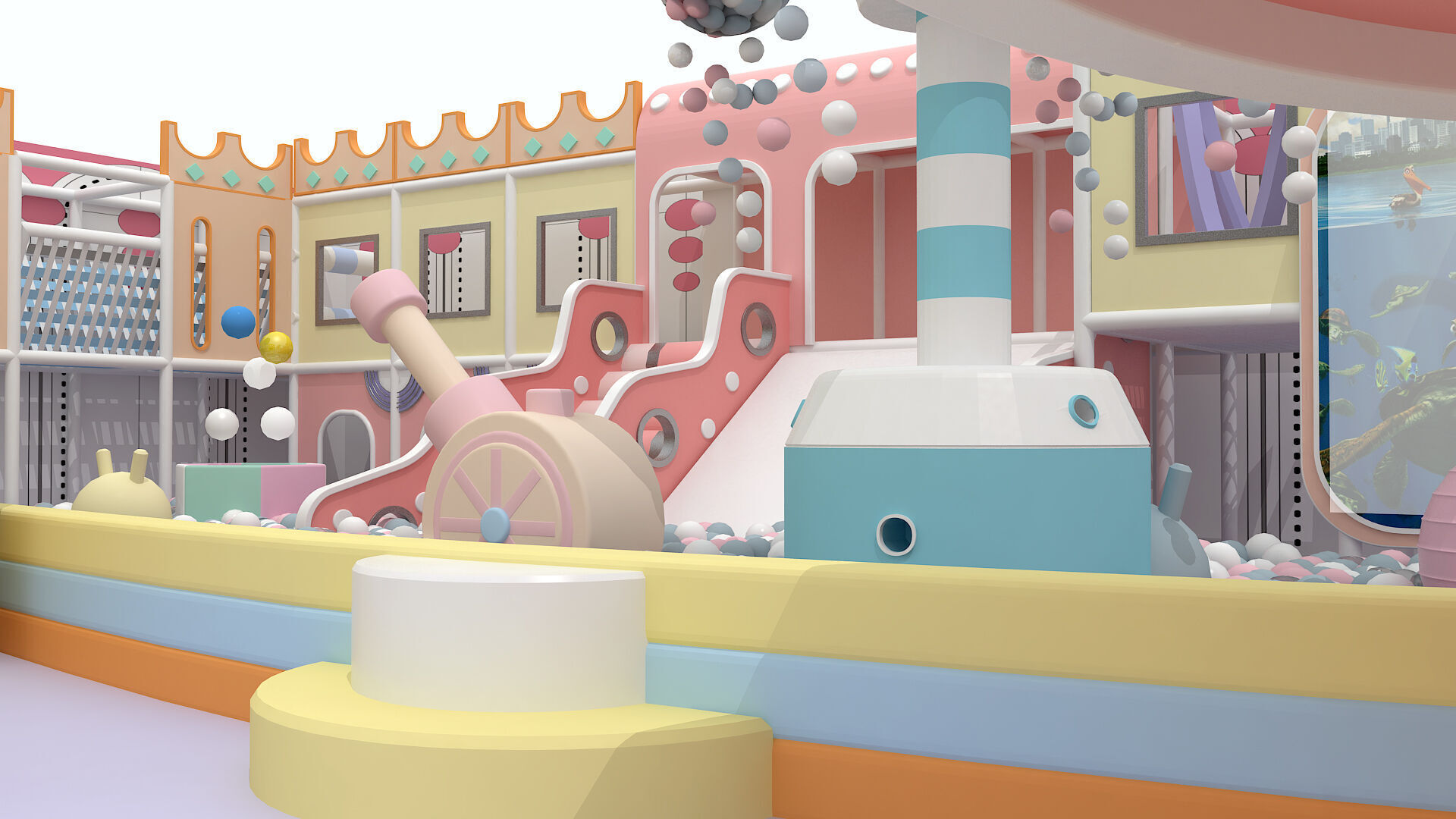 Indoor playground 3D model_5