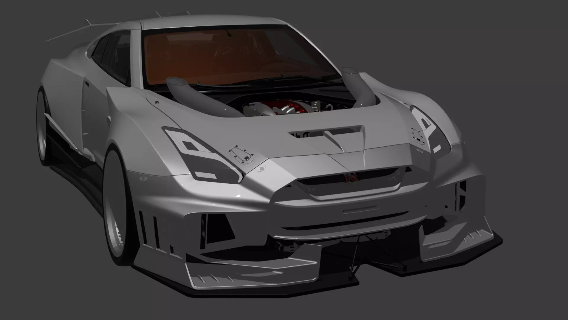 Premium 3D Nissan GTR Model High Quality and Game-Ready 3D model_0