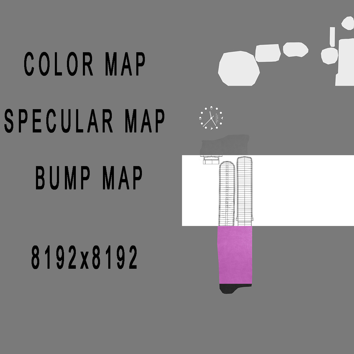 Female watch 3D model_10