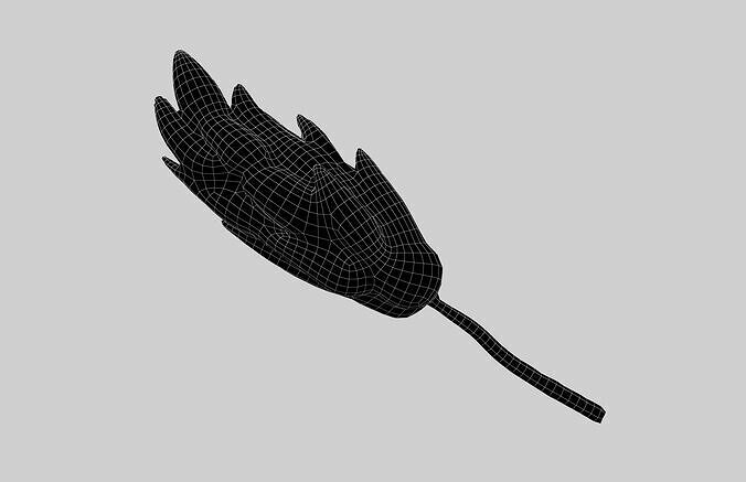 Wheat Blossom Icon v1 001 Low-poly 3D model 5