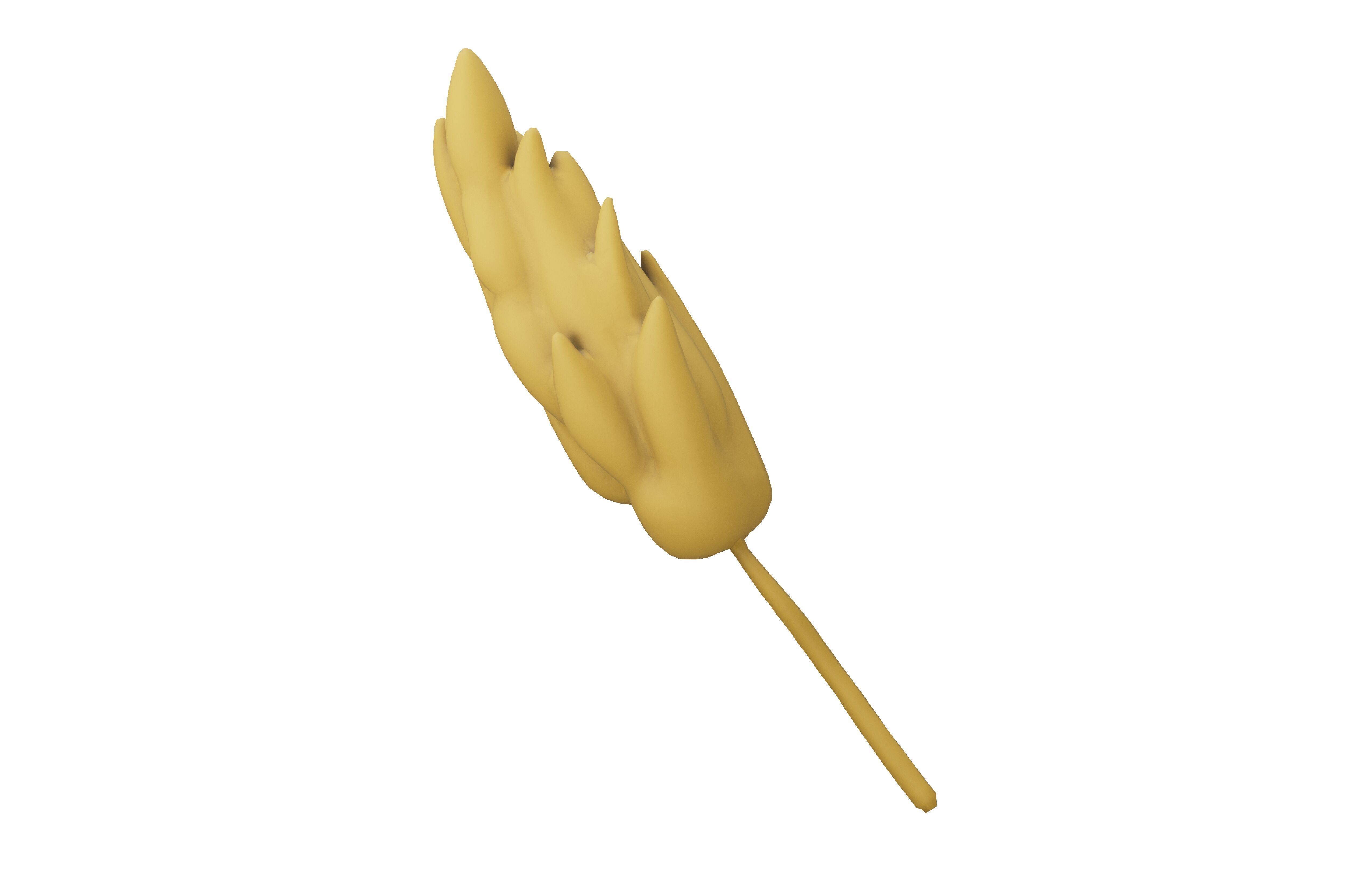 Wheat Blossom Icon v1 001 Low-poly 3D model_2