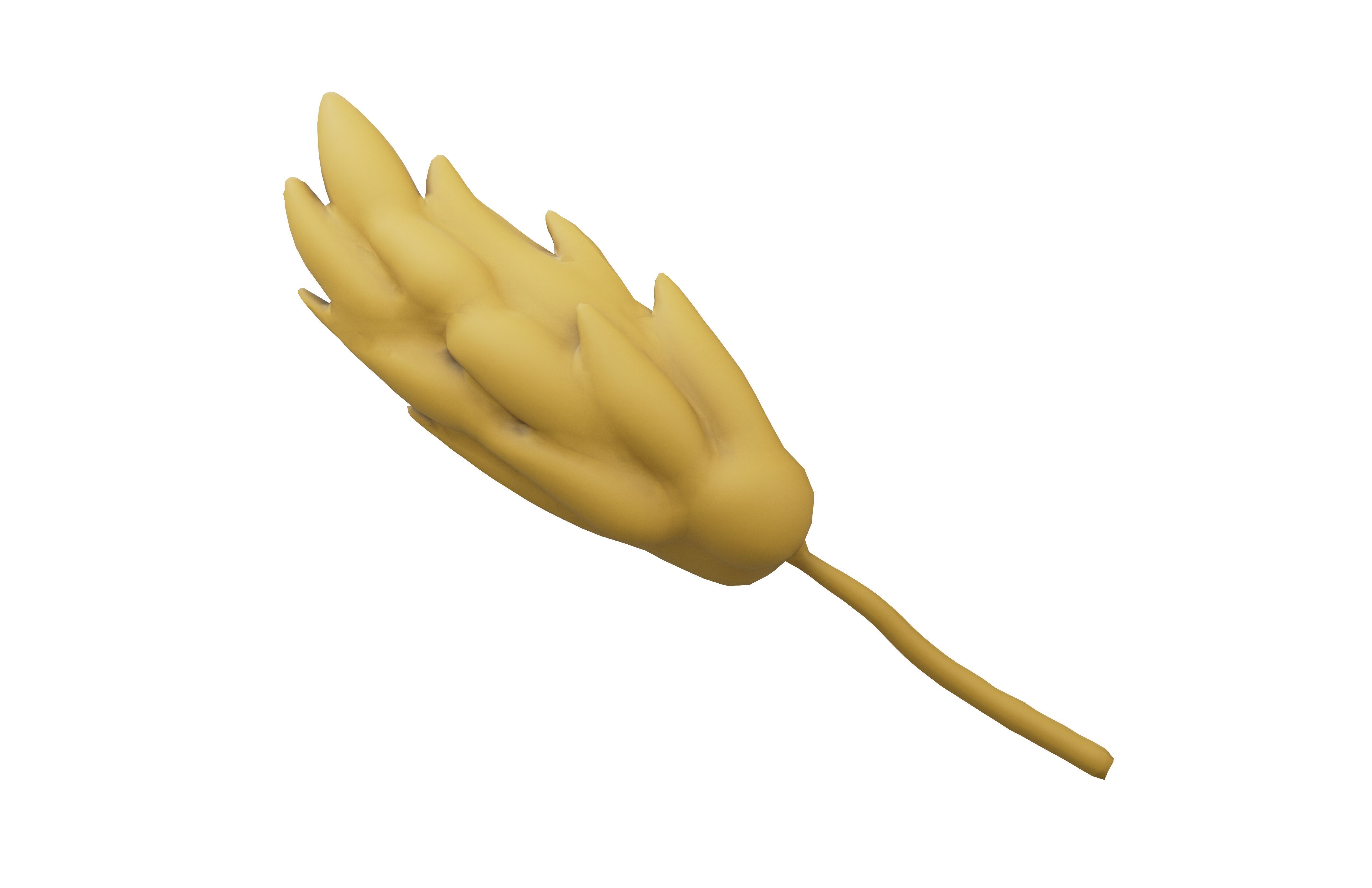 Wheat Blossom Icon v1 001 Low-poly 3D model_1