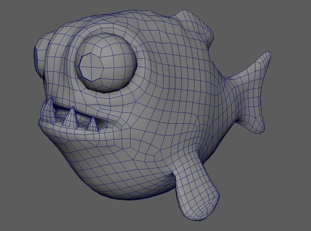 Mutant Deep Sea Fish - Low Poly PBR Low-poly 3D model_1