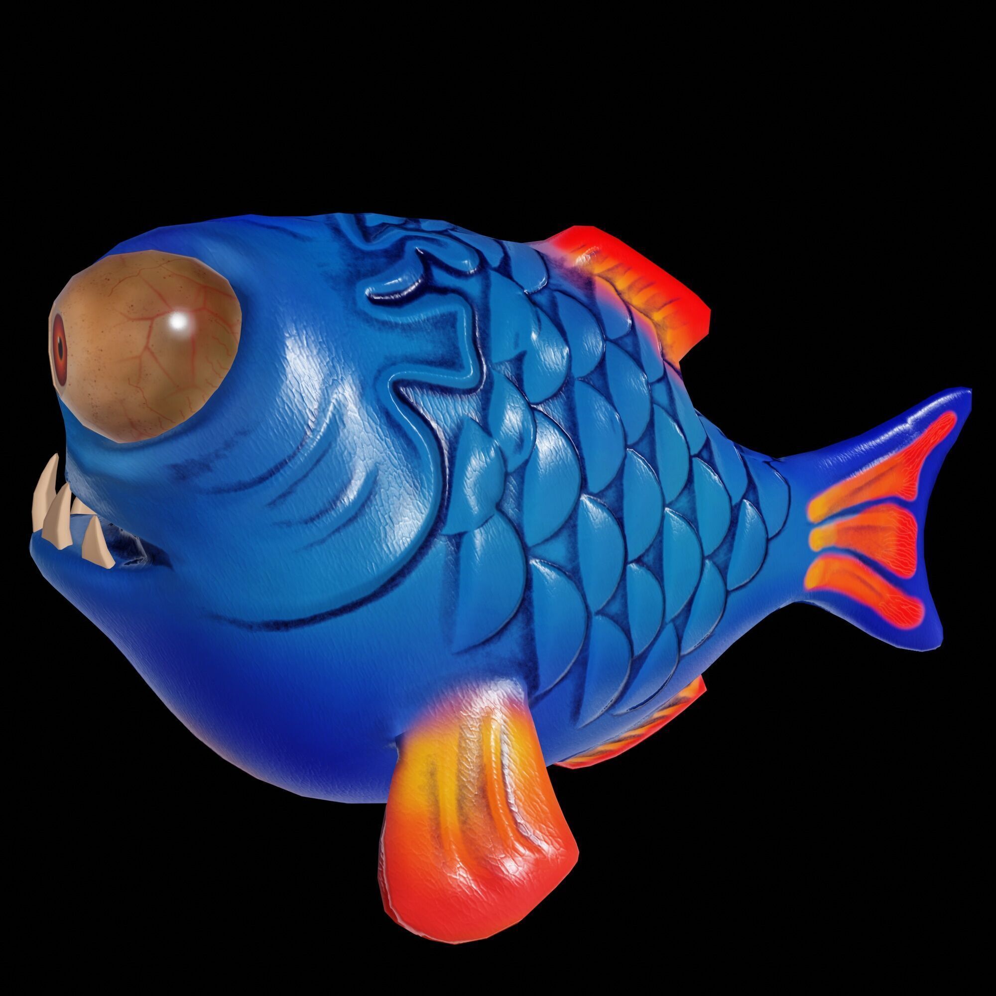 Mutant Deep Sea Fish - Low Poly PBR Low-poly 3D model_3