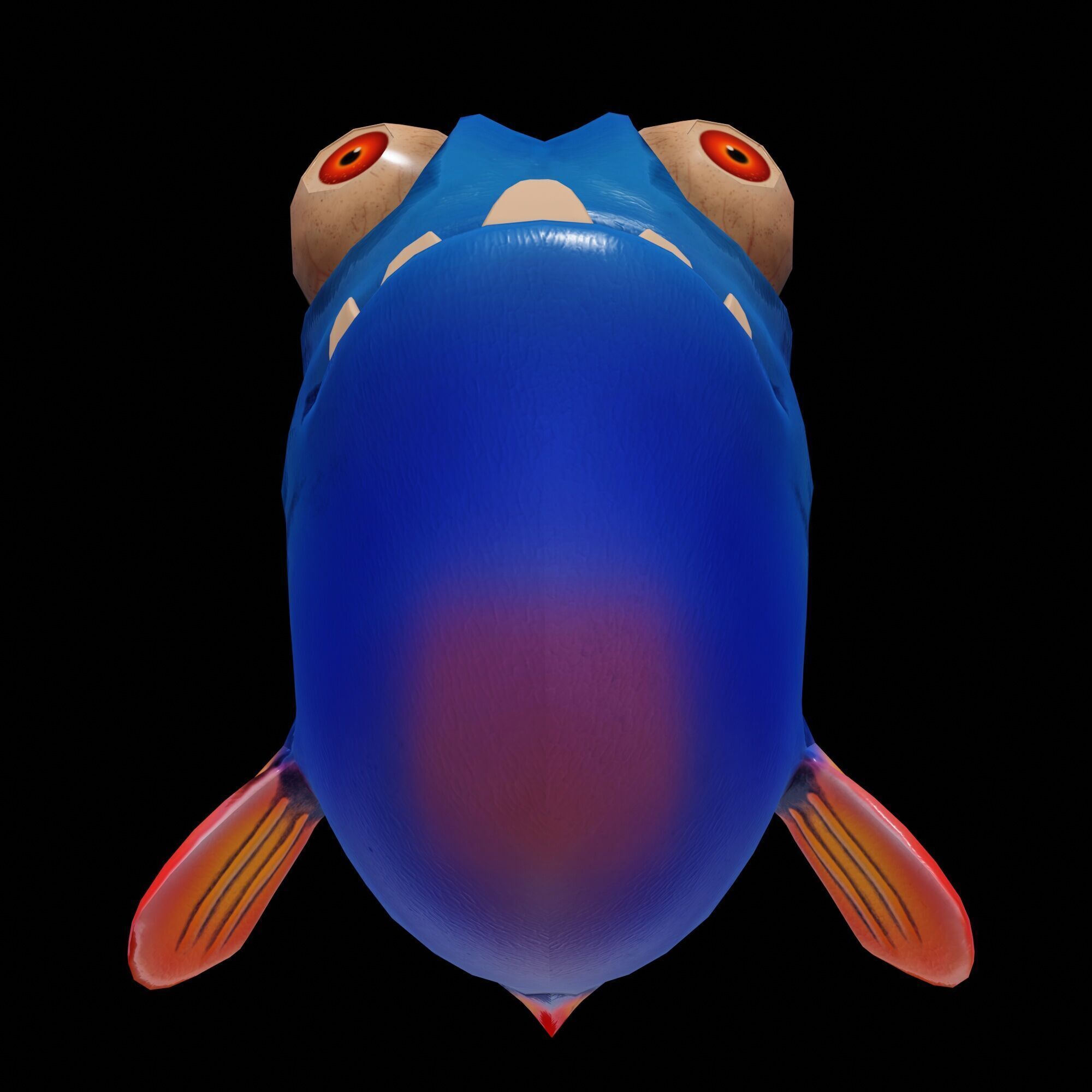 Mutant Deep Sea Fish - Low Poly PBR Low-poly 3D model_4