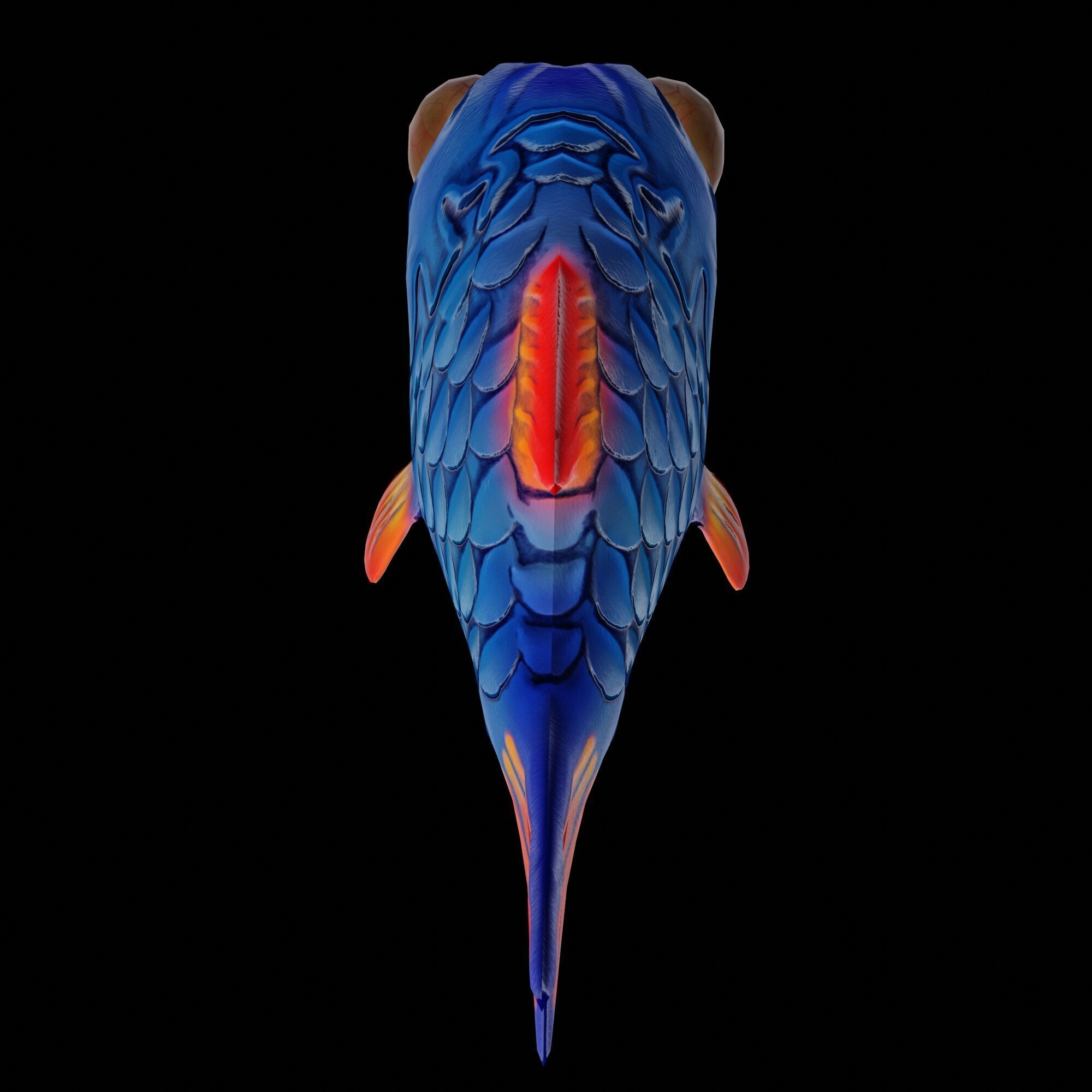 Mutant Deep Sea Fish - Low Poly PBR Low-poly 3D model_6