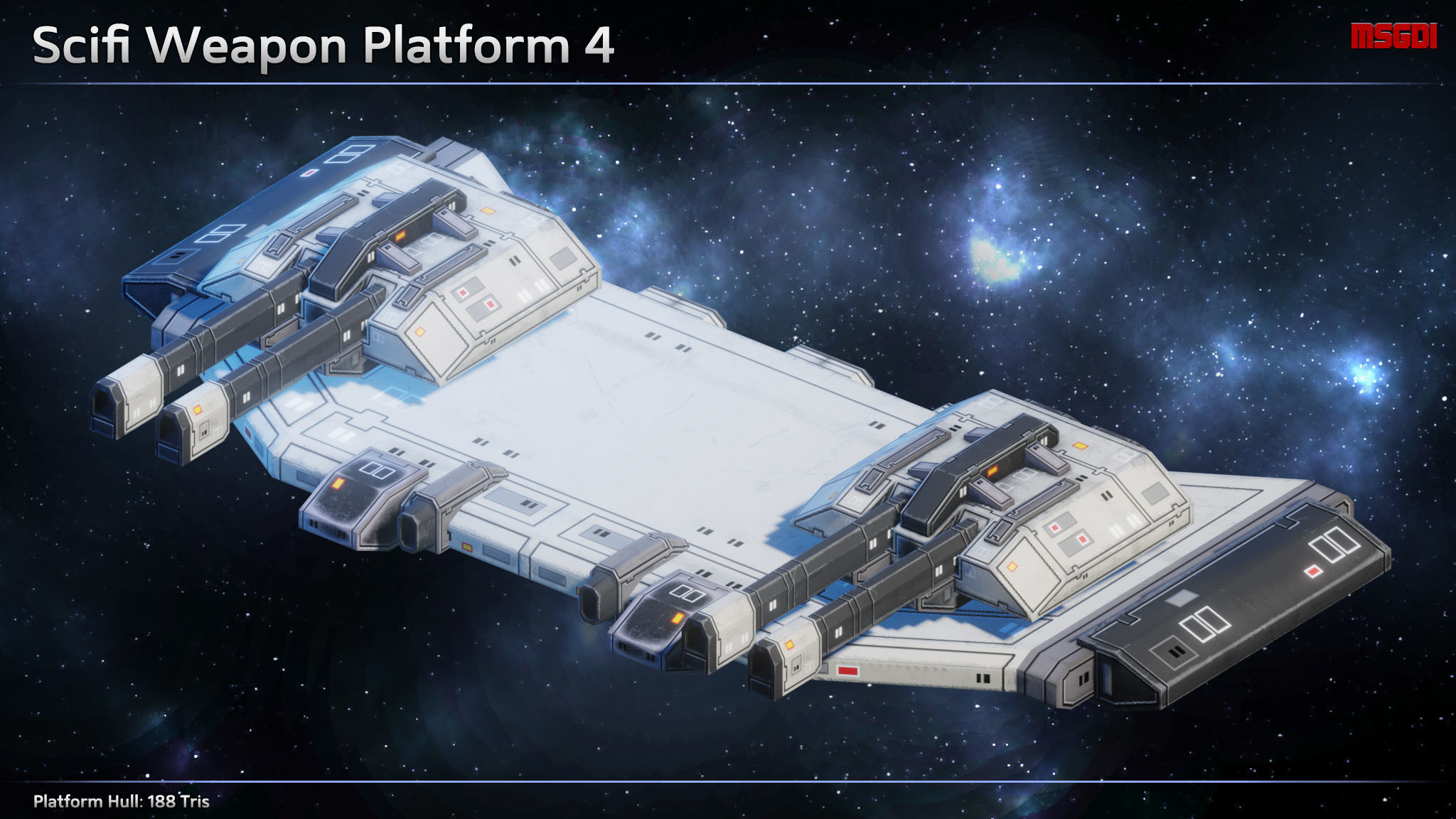 Space Weapon Platforms Low-poly 3D model_4