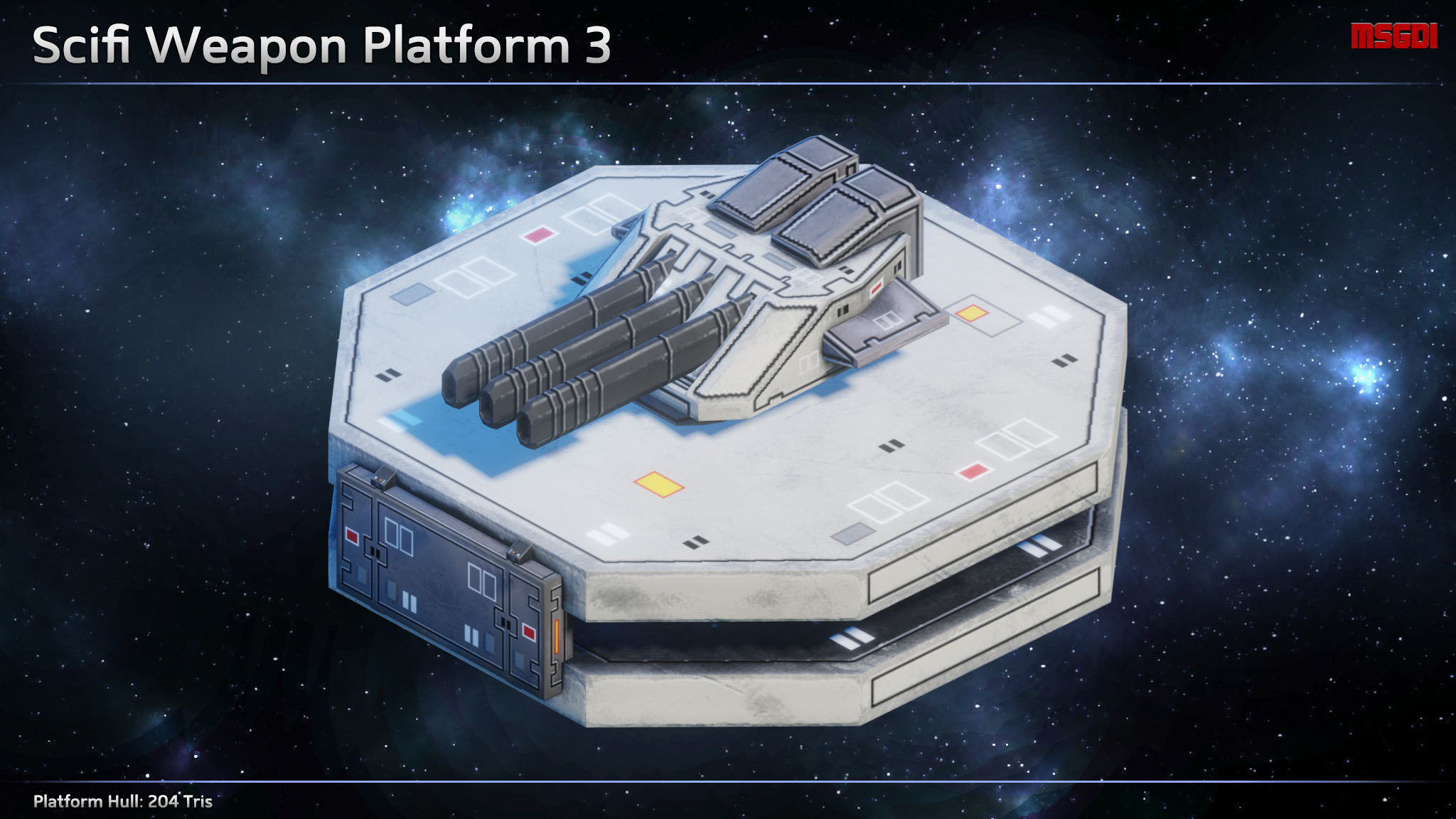 Space Weapon Platforms Low-poly 3D model_3