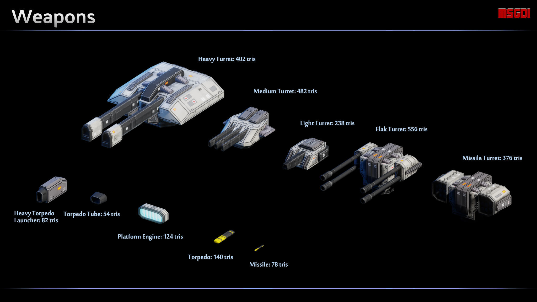 Space Weapon Platforms Low-poly 3D model_6