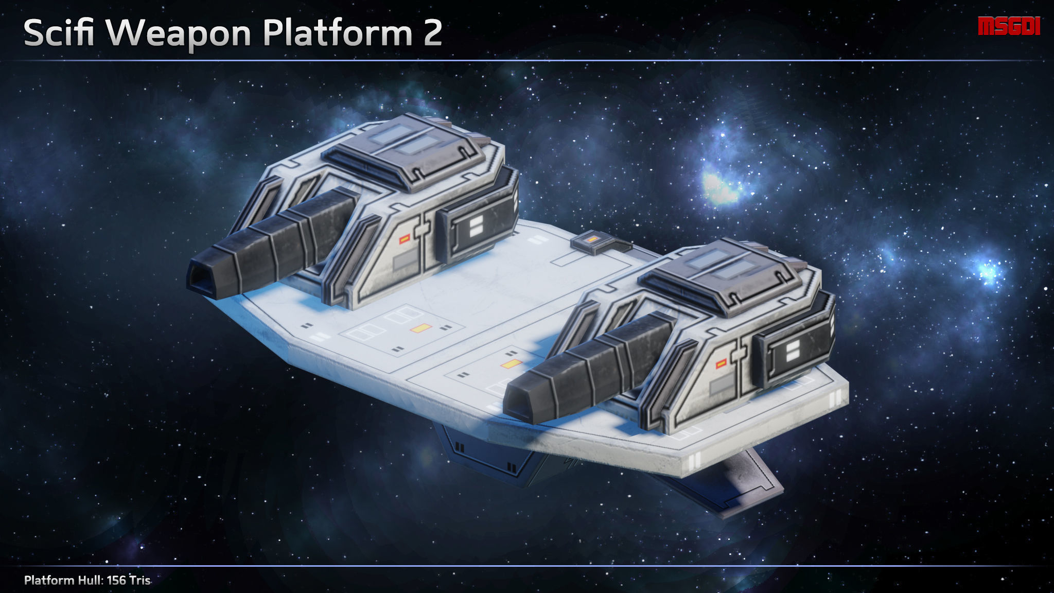 Space Weapon Platforms Low-poly 3D model_2