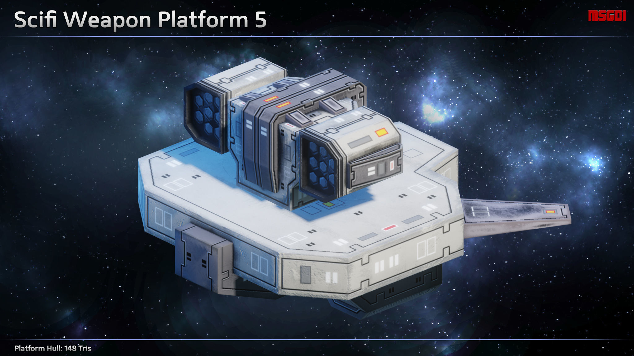 Space Weapon Platforms Low-poly 3D model_5