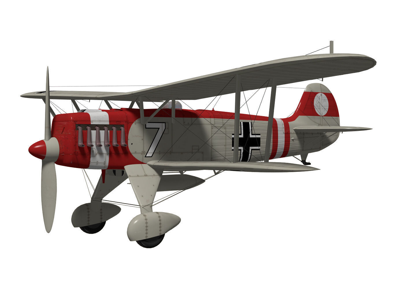 Heinkel He-51 3D model_2