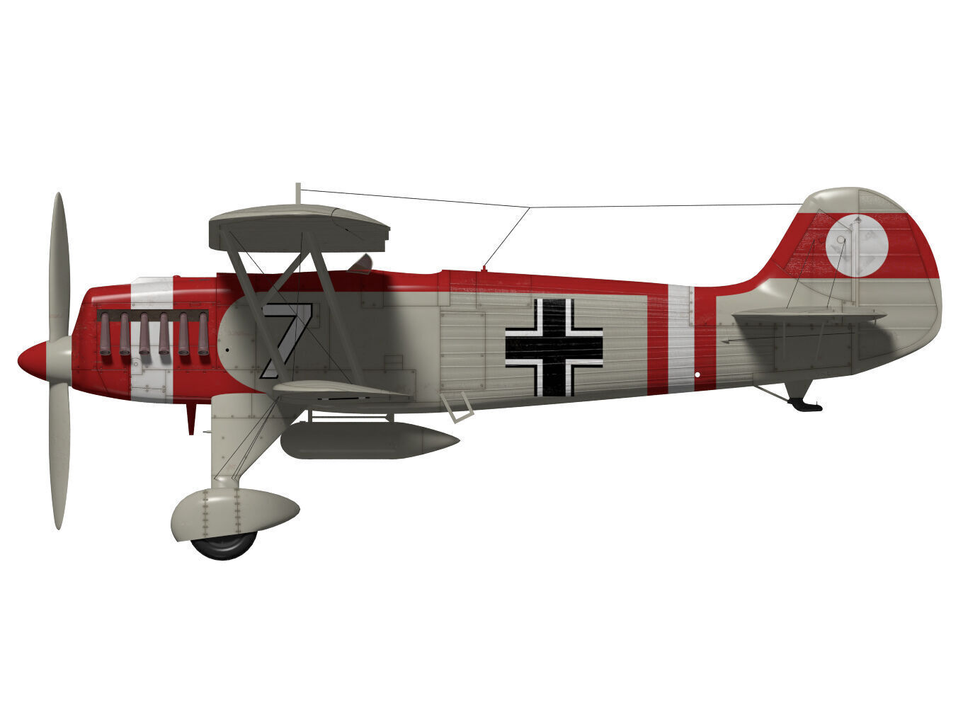 Heinkel He-51 3D model_9