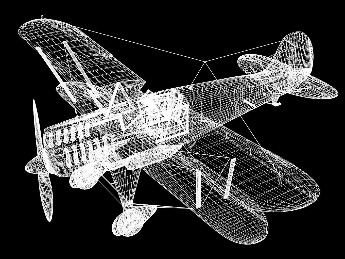 Heinkel He-51 3D model_13