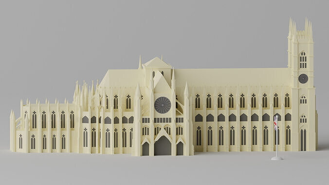Westminster Abbey UK London 3D model 5