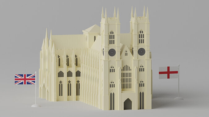 Westminster Abbey UK London 3D model 2
