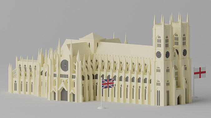 Westminster Abbey UK London 3D model 3