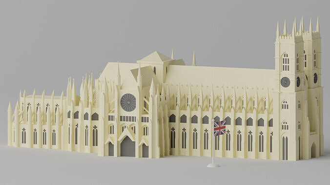 Westminster Abbey UK London 3D model 4