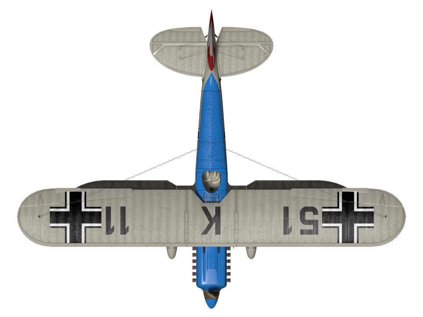 Heinkel He-51 3D model_11