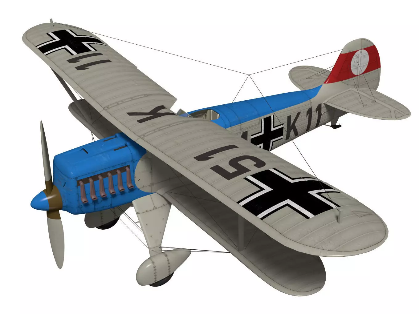 Heinkel He-51 3D model_0