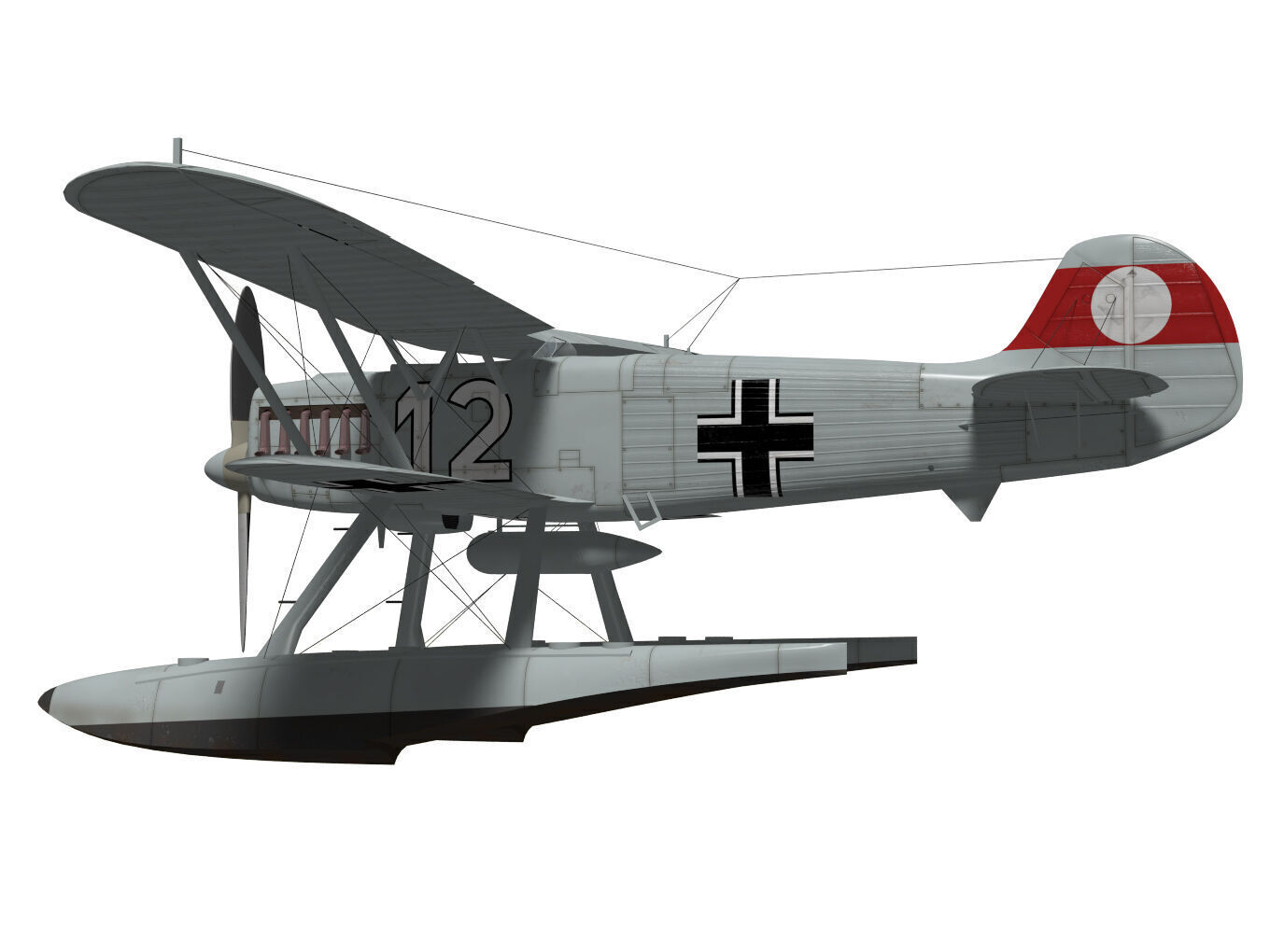 Heinkel He-51 3D model_5