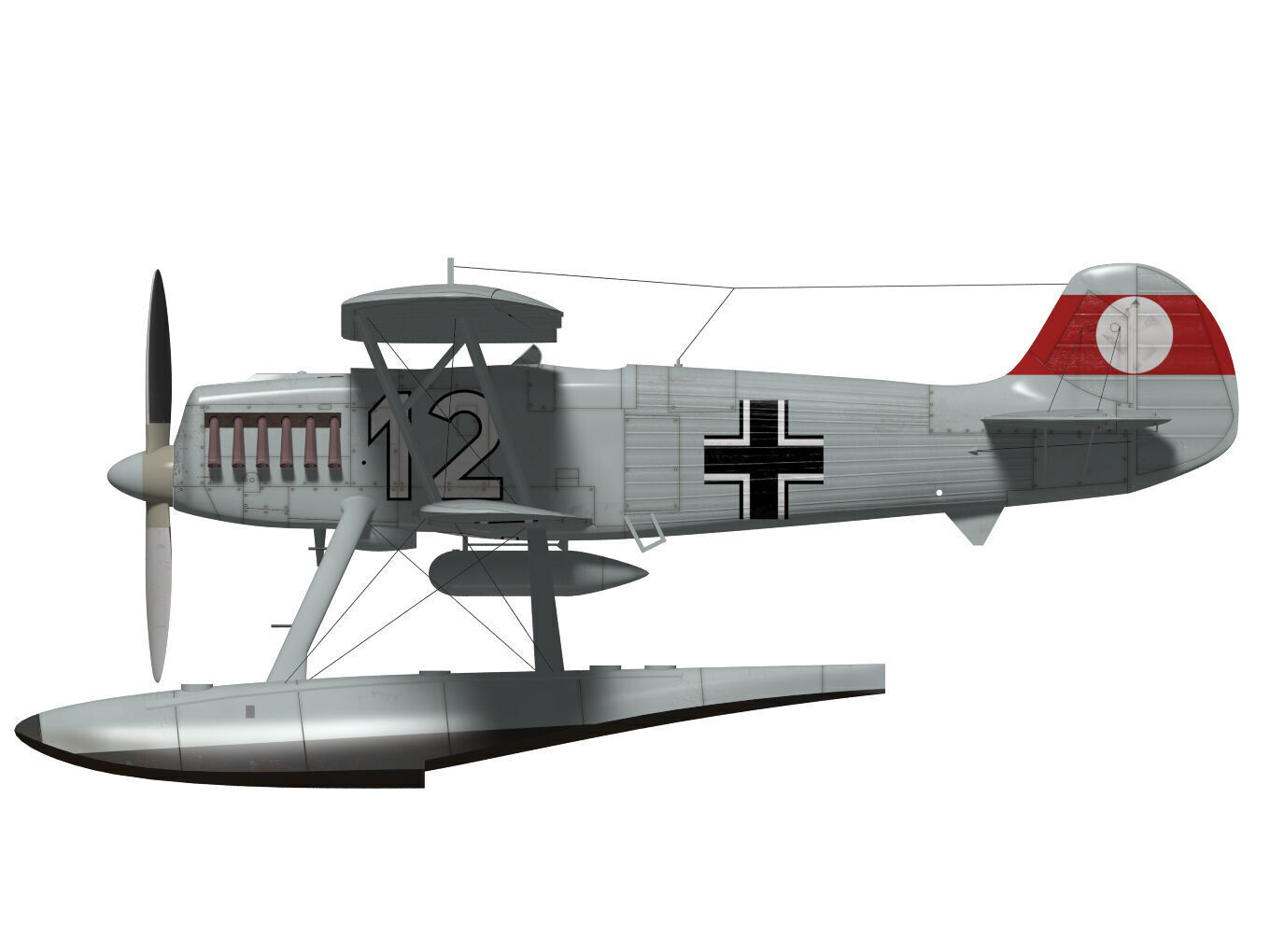 Heinkel He-51 3D model_8