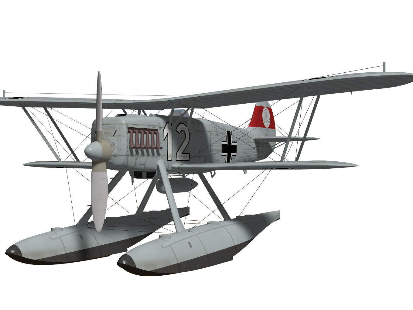 Heinkel He-51 3D model_4
