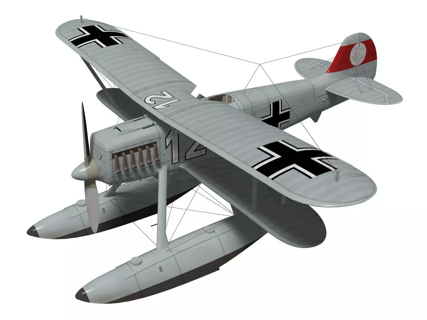 Heinkel He-51 3D model_0