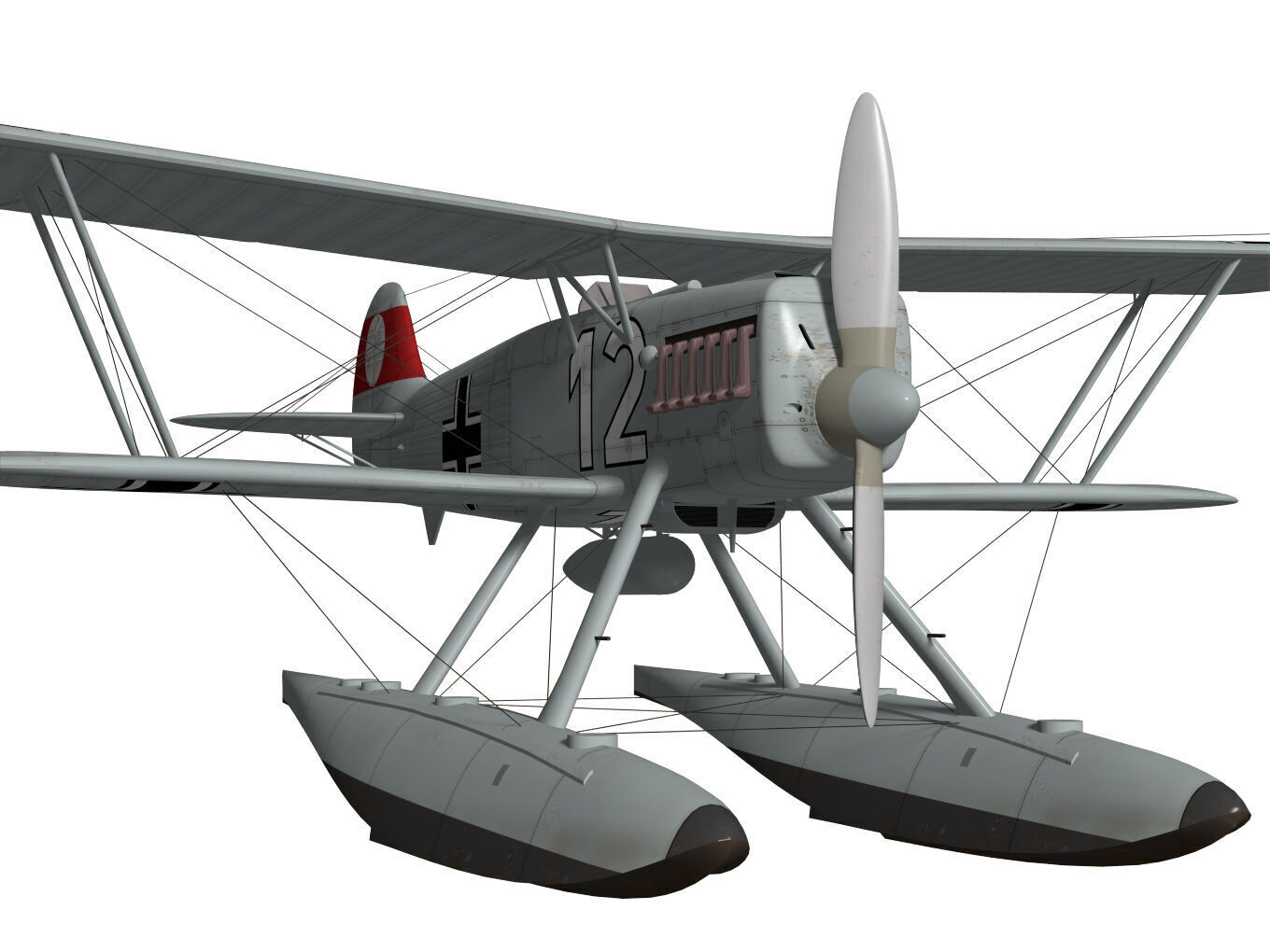 Heinkel He-51 3D model_7