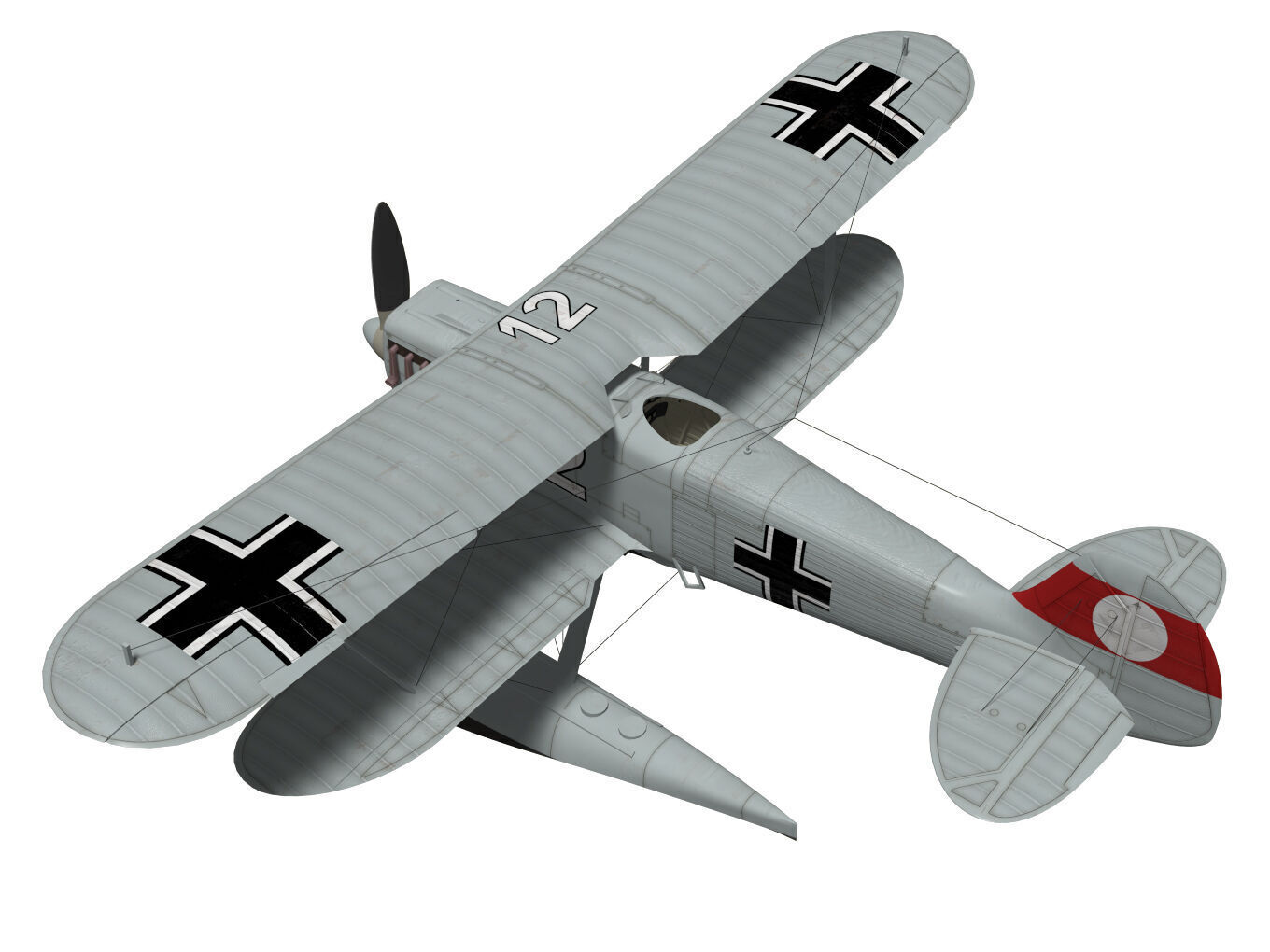 Heinkel He-51 3D model_1