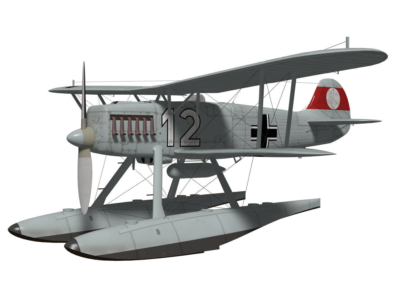 Heinkel He-51 3D model_2
