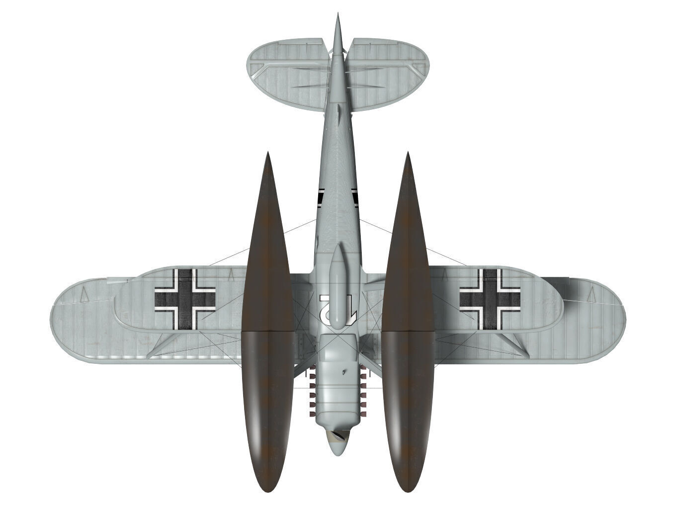Heinkel He-51 3D model_11