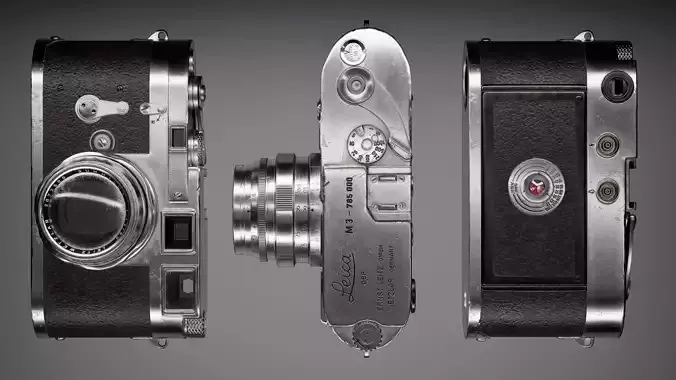 Leica M3 Game-Ready  Real-Time Optimized Low-poly 3D model