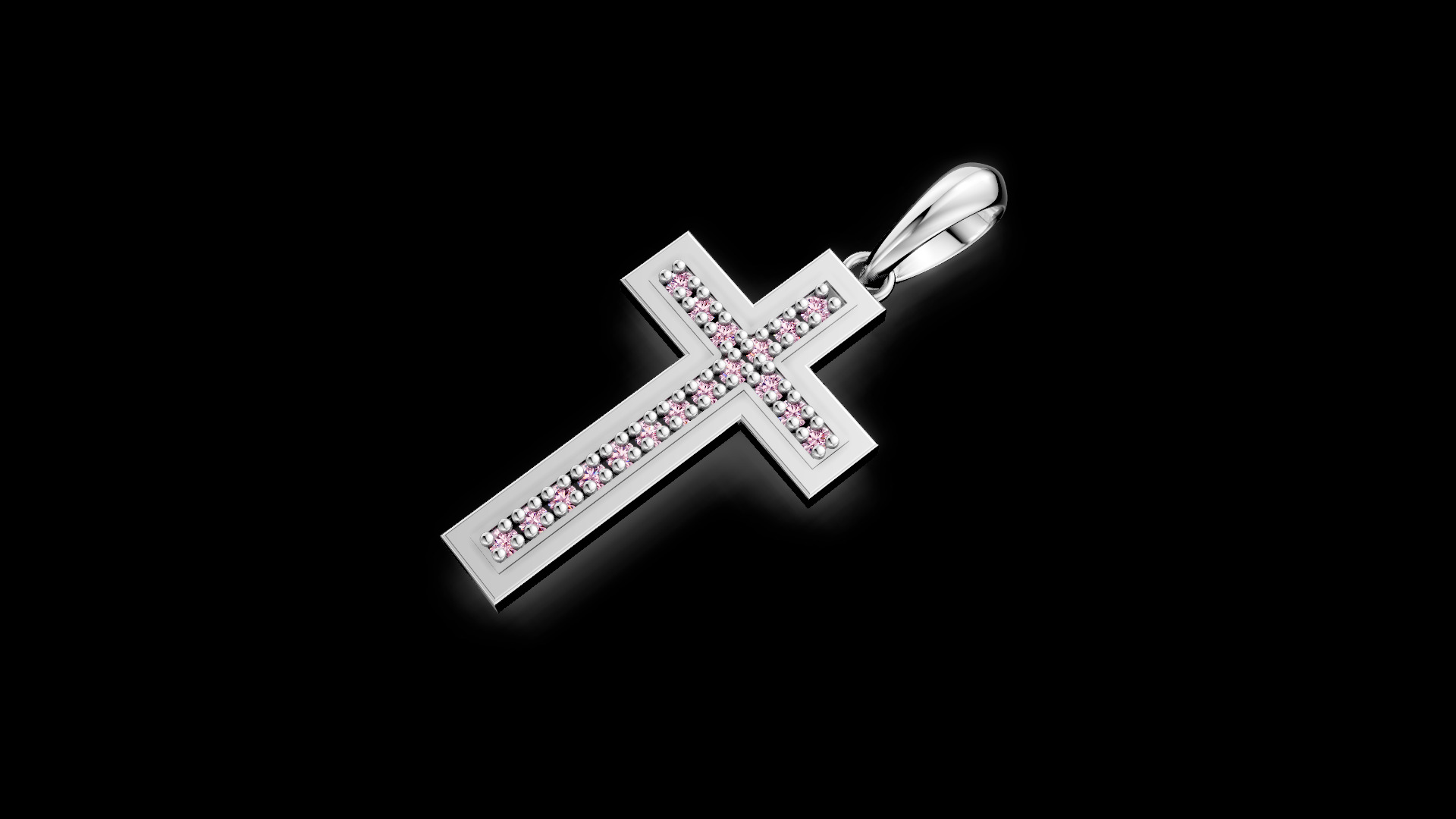 Diamond Cross Pendant 1 3D print model_12