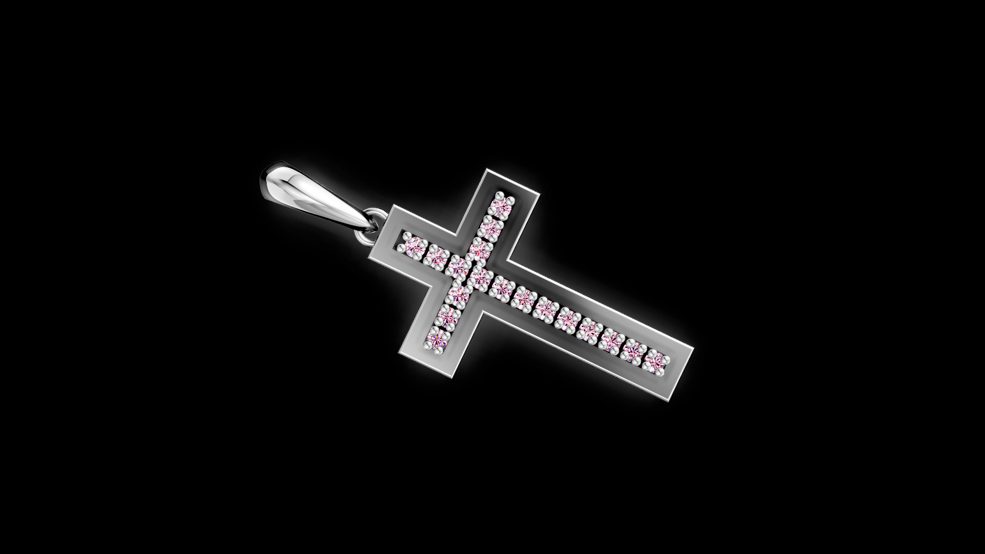 Diamond Cross Pendant 1 3D print model_13